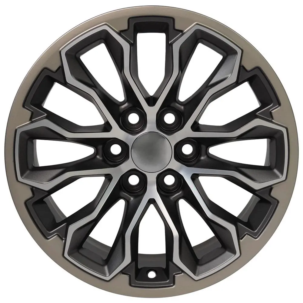 17" Replica Wheel Fits Chevy Colorado Zr2 Cv54 Satin Gunmetal Mach- Design One 1