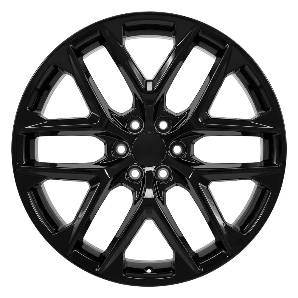 24X10 Replica Wheel Cv62 Fits Chevrolet Silverado - Gloss Black 1