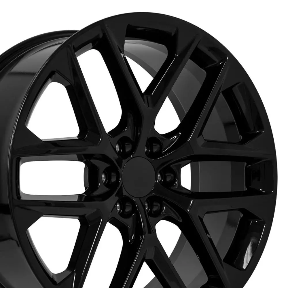 24X10 Replica Wheel Cv62 Fits Chevrolet Silverado - Gloss Black 2