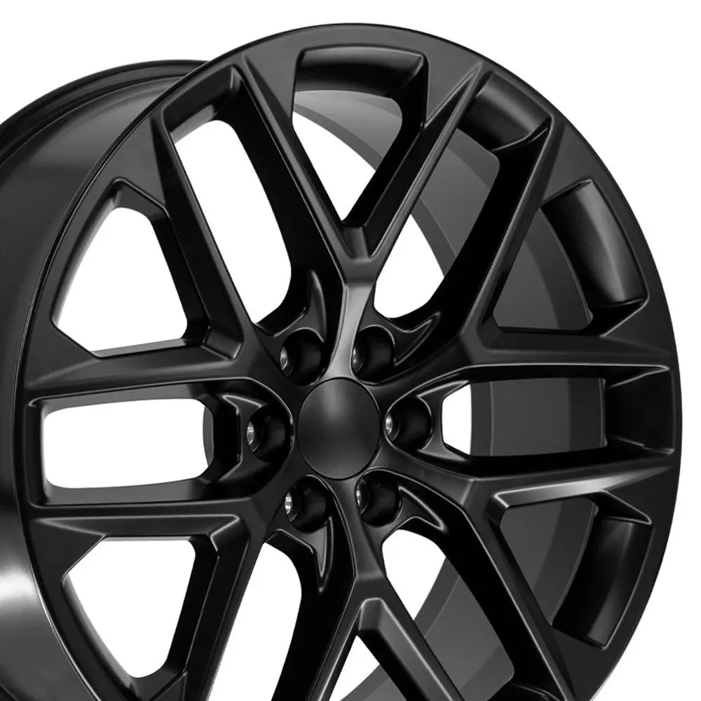 24X10 Replica Wheel Cv62 Fits Chevrolet Silverado - Gloss Black 2