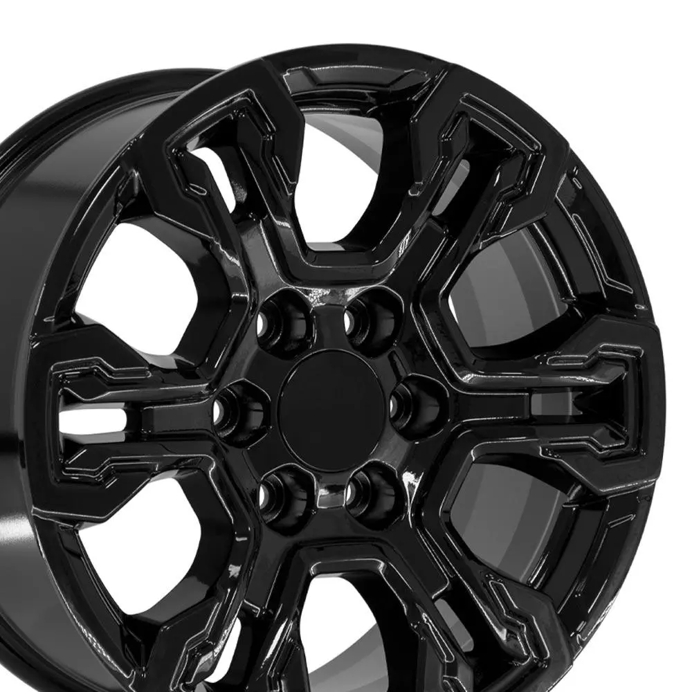 18X8.5 Replica Wheel Cv65 Fits Chevrolet Silverado - Gloss Black 2