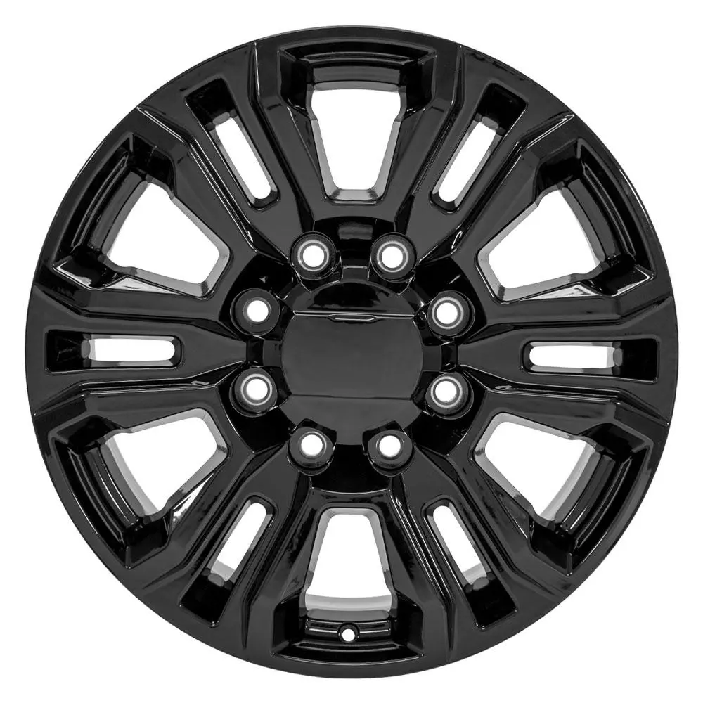 20X8.5 Replica Wheel Cv70b Fits Gmc Sierra 2500 3500 Hd Denali - Gloss Black 1