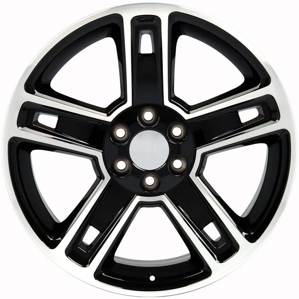 22" Replica Wheel Cv74b Fits Chevrolet Silverado- Design One With Lug Nuts |Chrome - Gm/Ram/Dodge Factory Style - Set Of 24 - 14X1.5Mm - 7/8" Hex 1