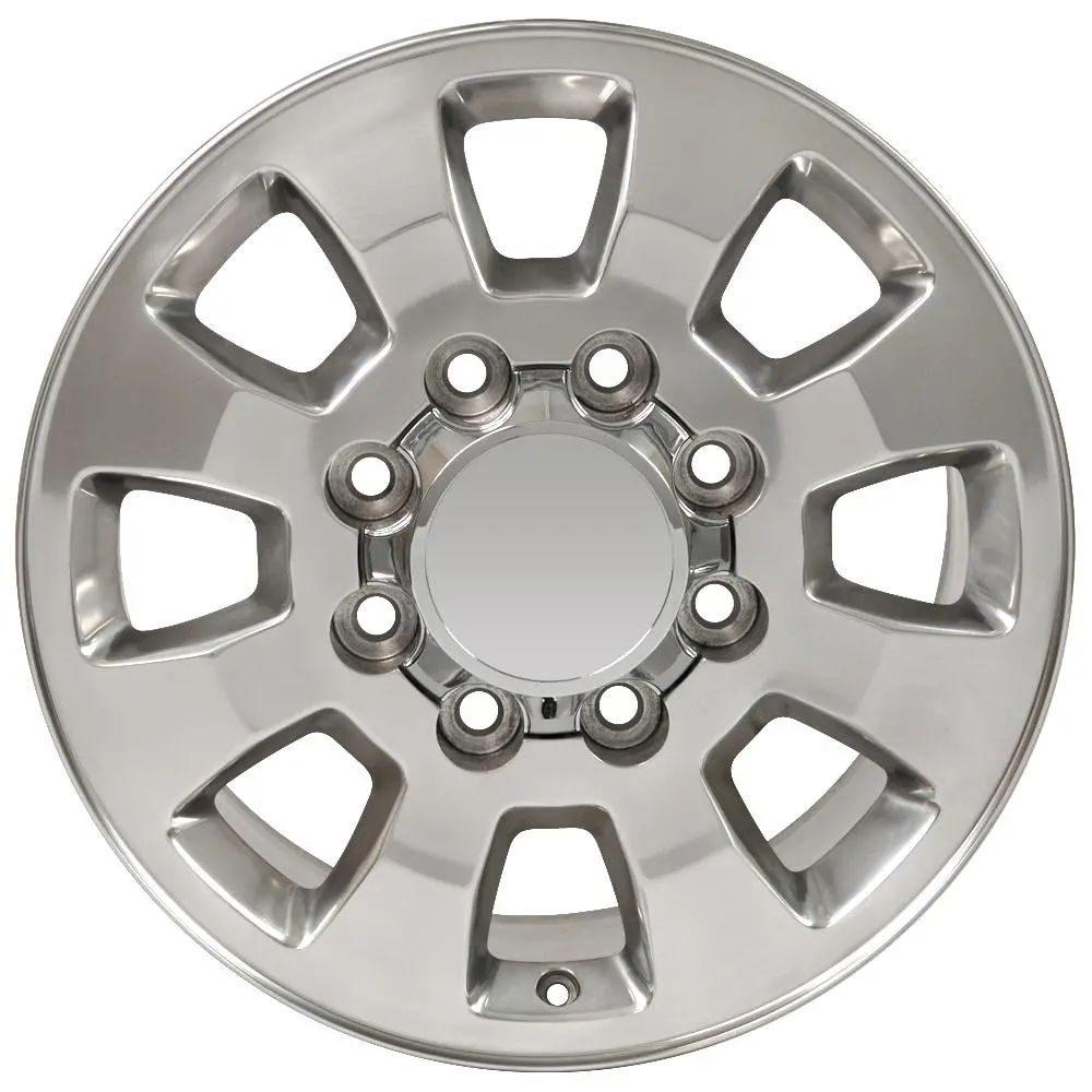 18" Replica Wheel Fits Gmc Sierra - Cv75b Polished 18X8- Design One With Lug Nuts |Chrome - Gm/Ram/Dodge Factory Style - Set Of 32 - 14X1.5Mm - 7/8" Hex 1