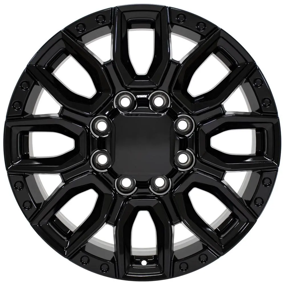 20X8.5 Replica Wheel Cv97a Fits Gmc Sierra 2500/3500 - Gloss Black 1