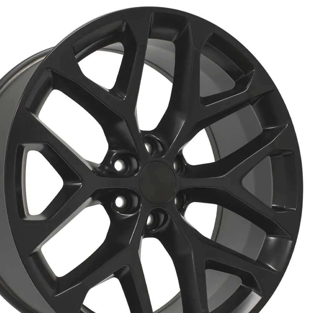 24X10 Replica Wheel Cv98b Fits Chevy Silverado - Satin Black 2