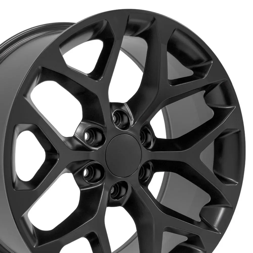 20X9 Replica Wheel Cv98b Fits Chevy Silverado - Satin Black 2