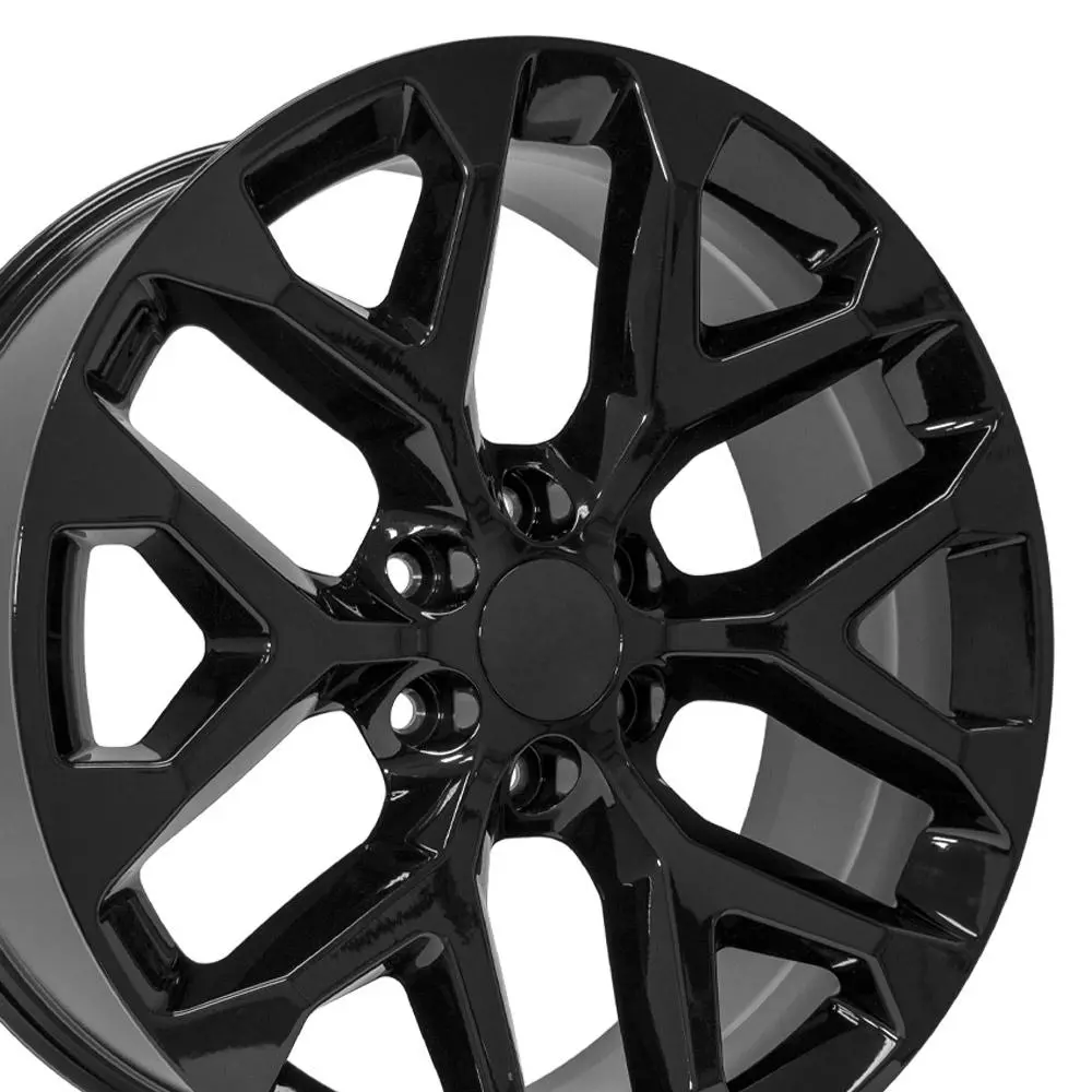 22X9 Replica Wheel Cv98b Fits Chevy Silverado - Gloss Black 2