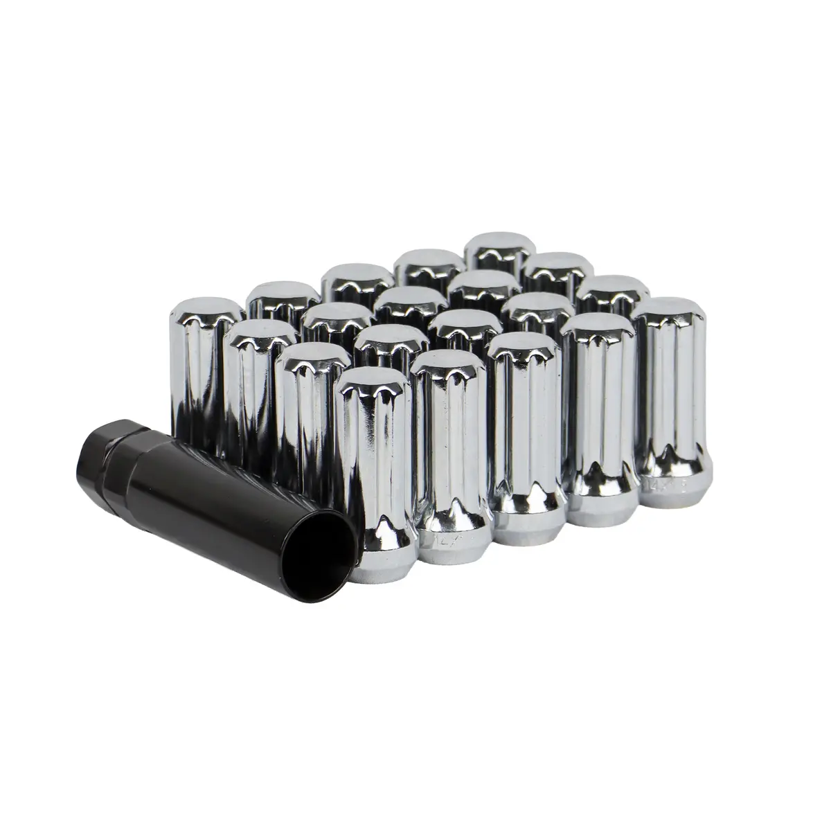 Chrome Spline Locking Lug Nuts With Key – Secure Off-Road Wheel Install 1