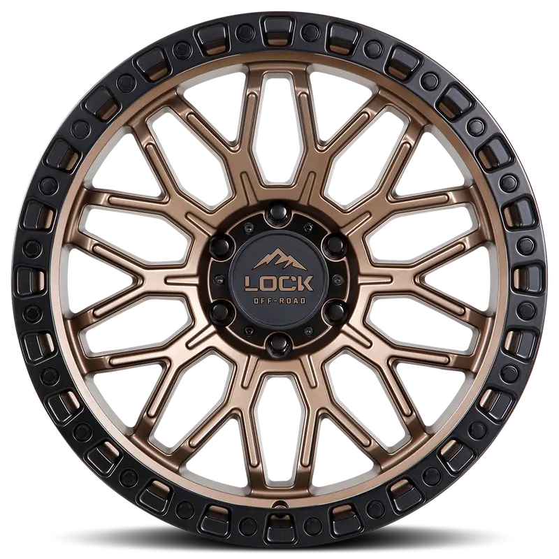 17X9 Lock Offroad Combat Matte Bronze W/ Matte Black Ring | 5X127 | +1 Et | 71.5Mm Hub | Fits Jeep Wrangler Jl (2018–2024), Jeep Gladiator (2020–2024) 1