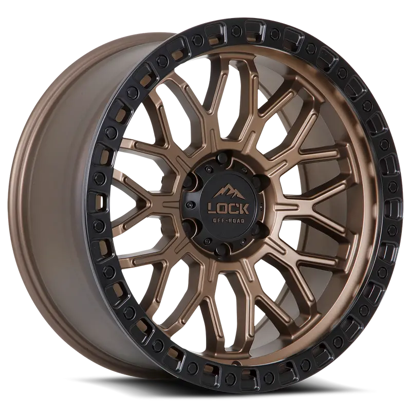 20X9 Lock Offroad Combat Matte Bronze W/ Matte Black Ring | 5X127 | 0 Et | 71.5Mm Hub | Fits Jeep Wrangler Jl (2018–2024), Jeep Gladiator (2020–2024) 1