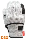 Odin D3o Heavy Hitters Motorcycle Gloves - White/Black Perforated 1