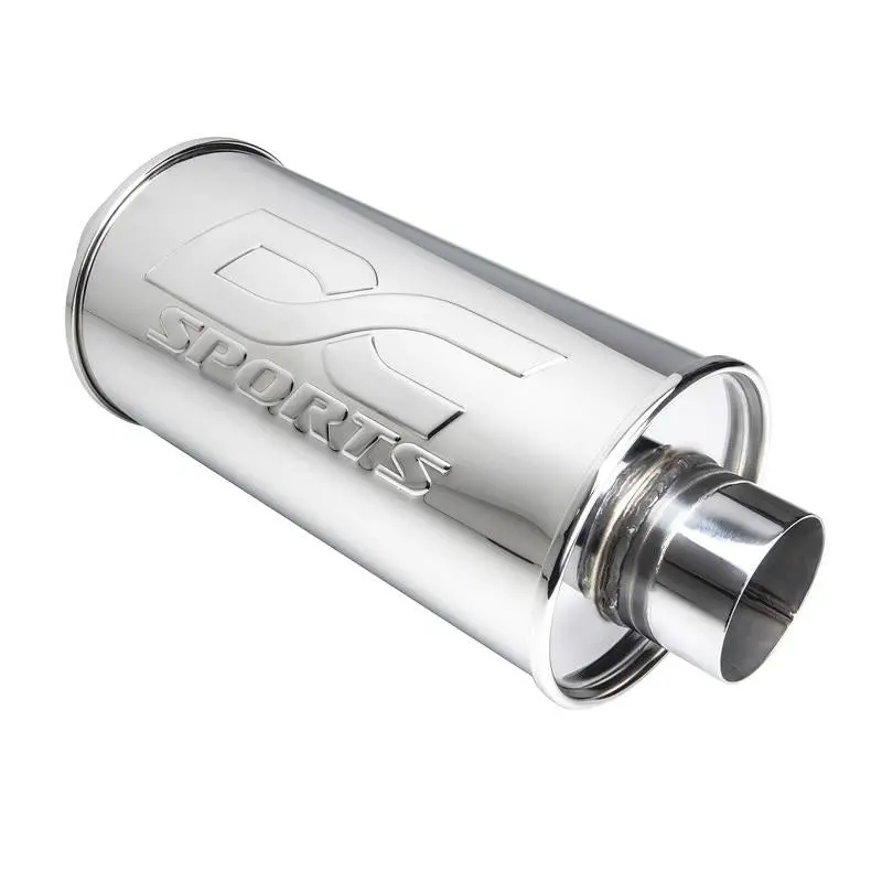 Dc Sports Universal Round Muffler 2.5" Inlet / Outlet 1