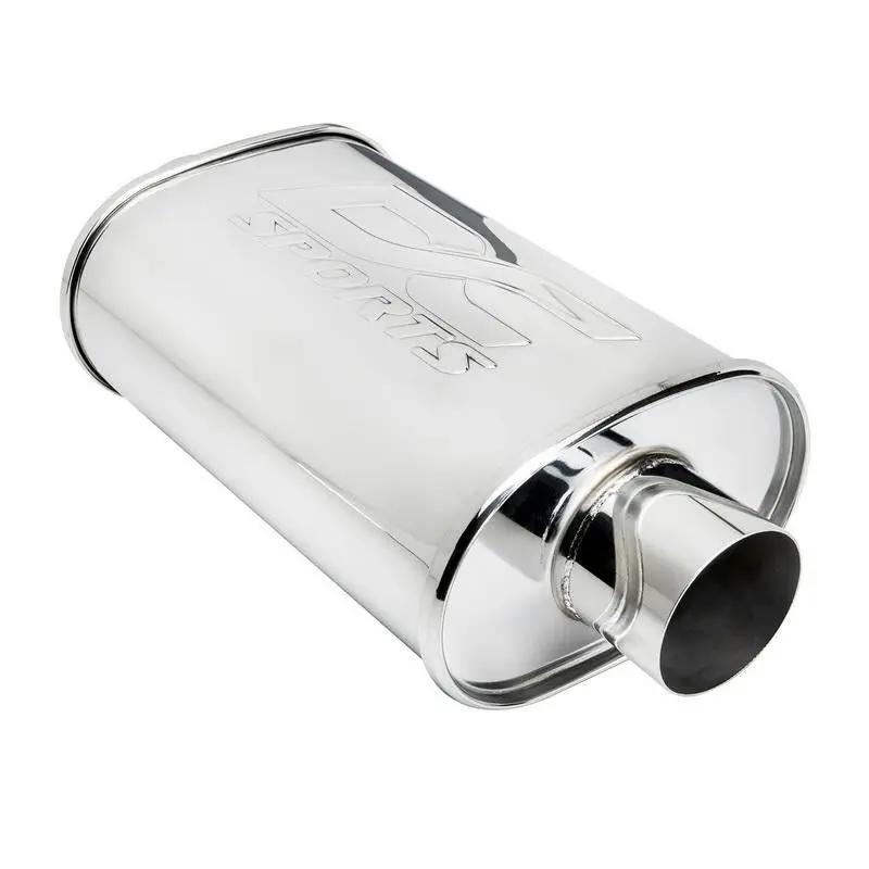Dc Sports Universal Oval Muffler 2.5" Inlet / Outlet 1