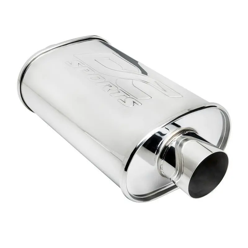 Dc Sports Universal Oval Muffler 2.5" Inlet / 3" Outlet 1