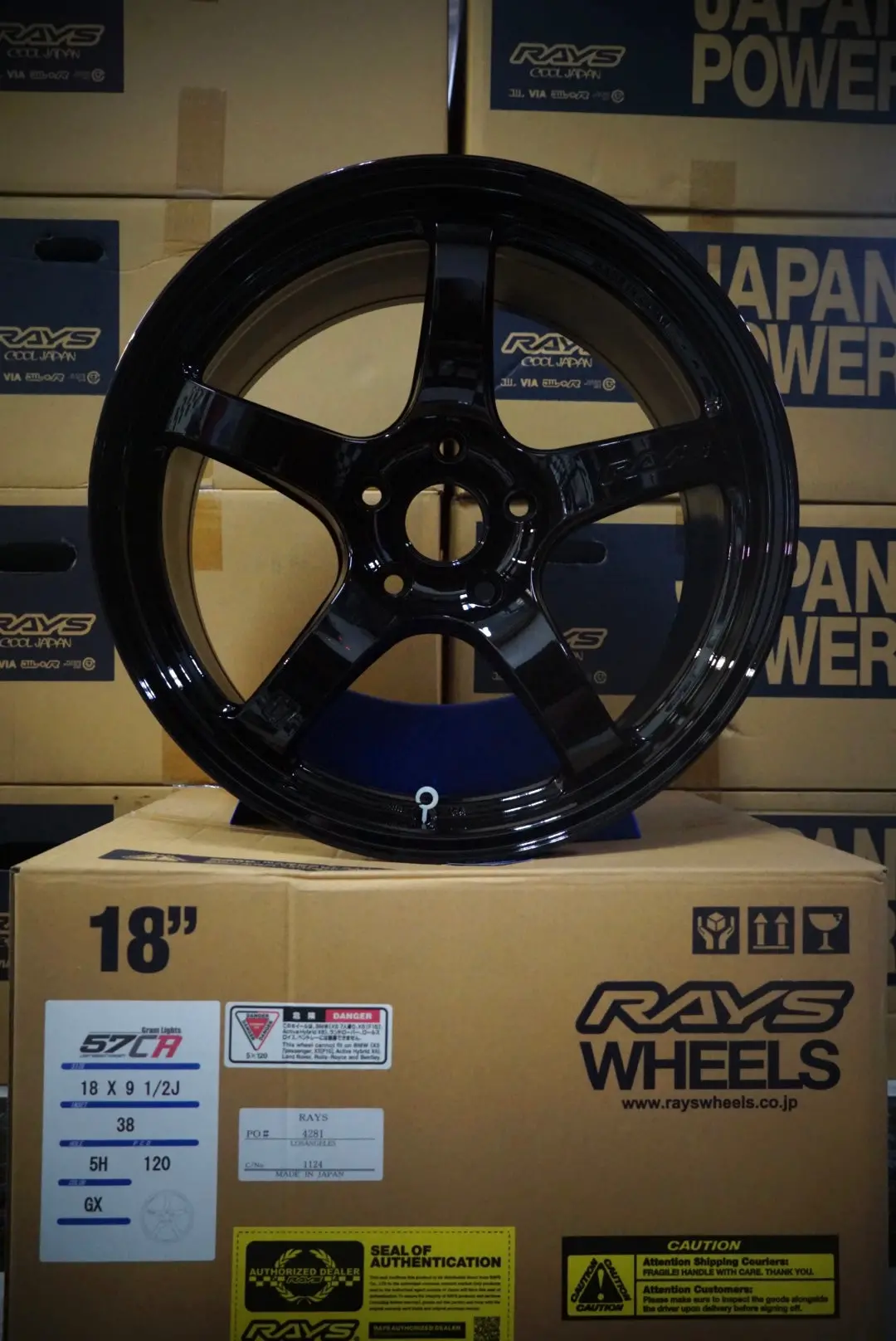 57Cr Gloss Black 18X8.5+37 5X114.3 (Set Of 4) 1
