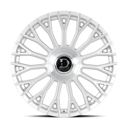 24X10 Dolce Luxury Roma Glossy Silver Brushed Face | 6X139.7 | +35 Et | 66.6Mm Hub | Toyota Tacoma 2005–2024, Toyota 4Runner 2003–2024 1