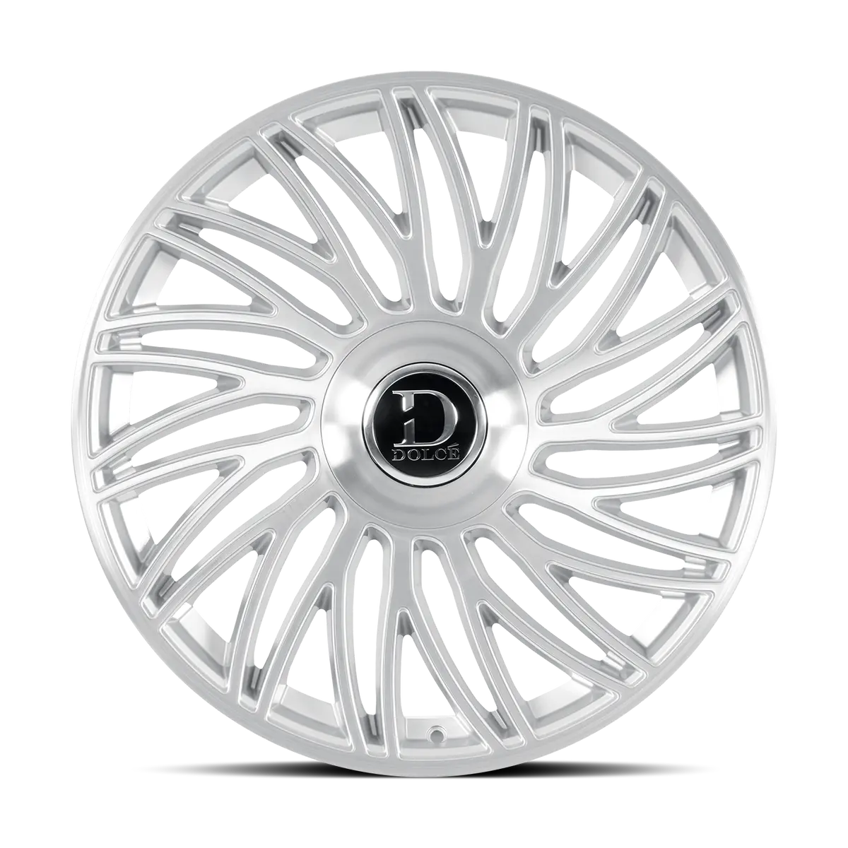 22X9.5 Dolce Luxury Sesto Glossy Silver Brushed Face | 6X135/6X139.7 | +18 Et | 106.2Mm Hub | Ford F-150 2004–2024, Toyota Tacoma 2005–2024 1