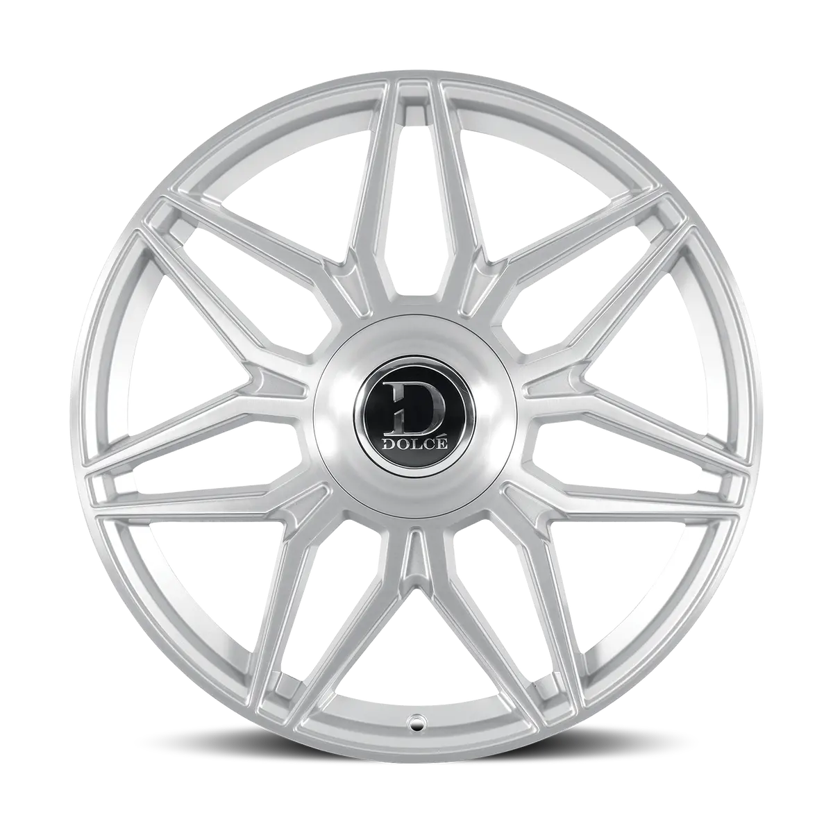 22X9.5 Dolce Luxury Verona Glossy Silver Brushed Face | 6X135/6X139.7 | +35 Et | 106.2Mm Hub | Ford F-150 2004–2024, Toyota Tacoma 2005–2024 1