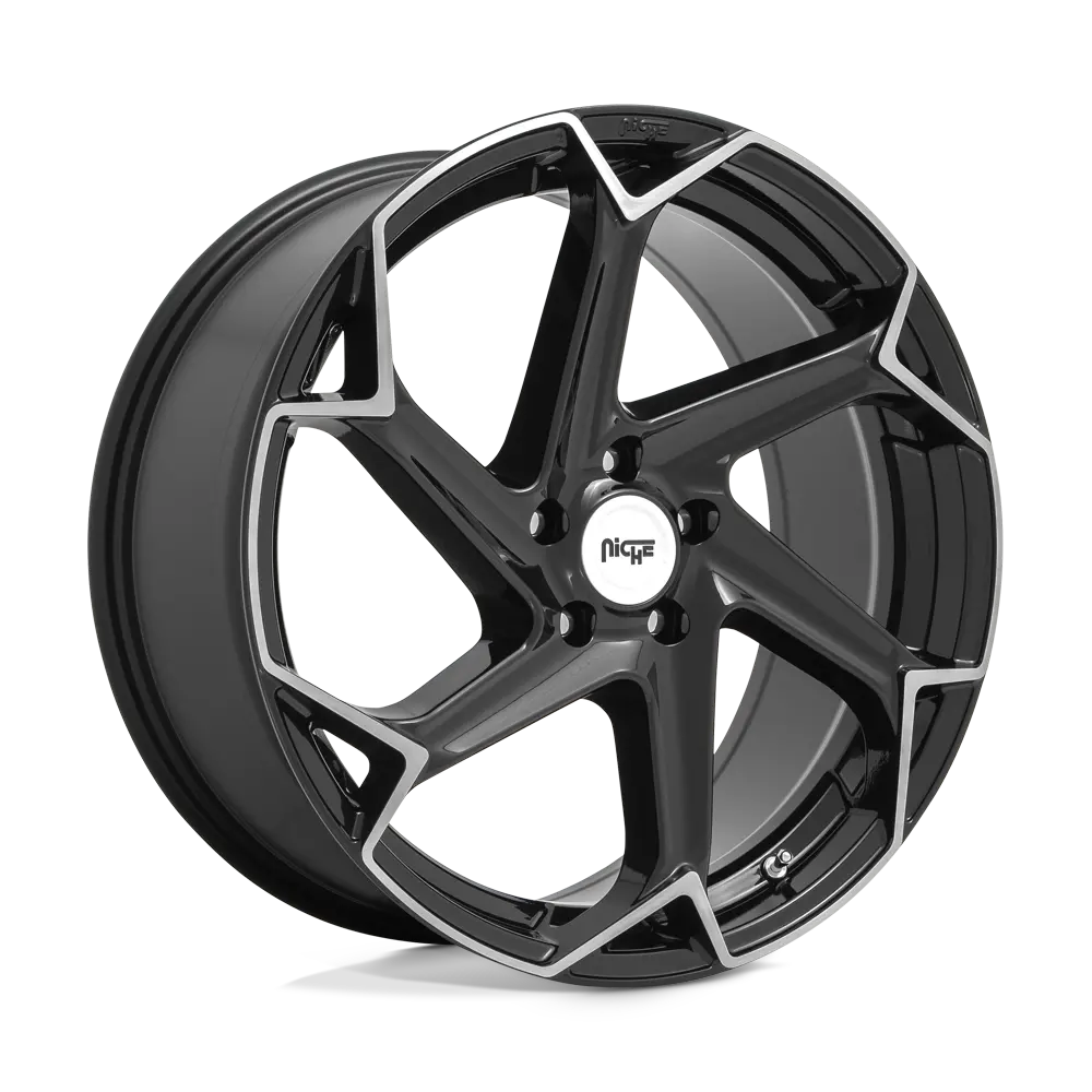 20X10.5 Gloss Black Brushed 40Mm Niche 1Pc Wheel 1