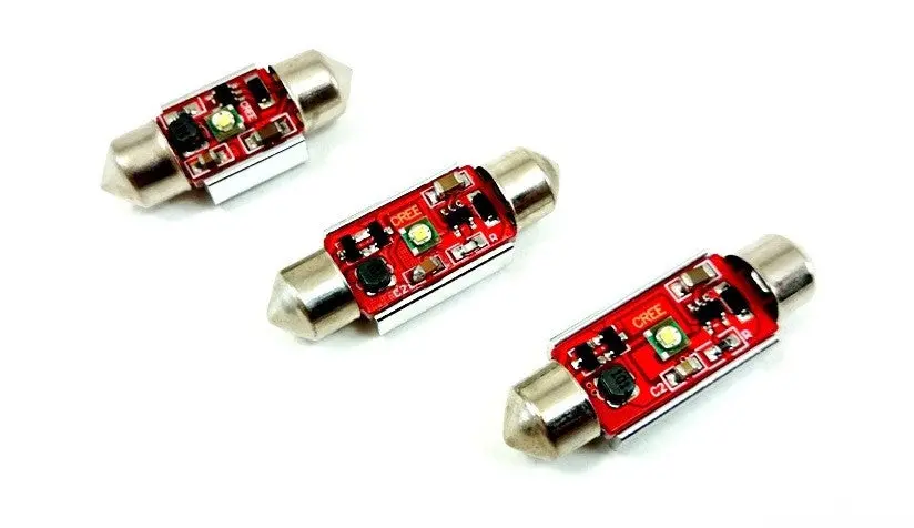 Bbm Canbus 3W 1-Smd Festoon Xbd Cree Led Light Bulbs W/ Heat Sink (White) - 31Mm / 36Mm / 39Mm / 42Mm (Free Shipping) 1