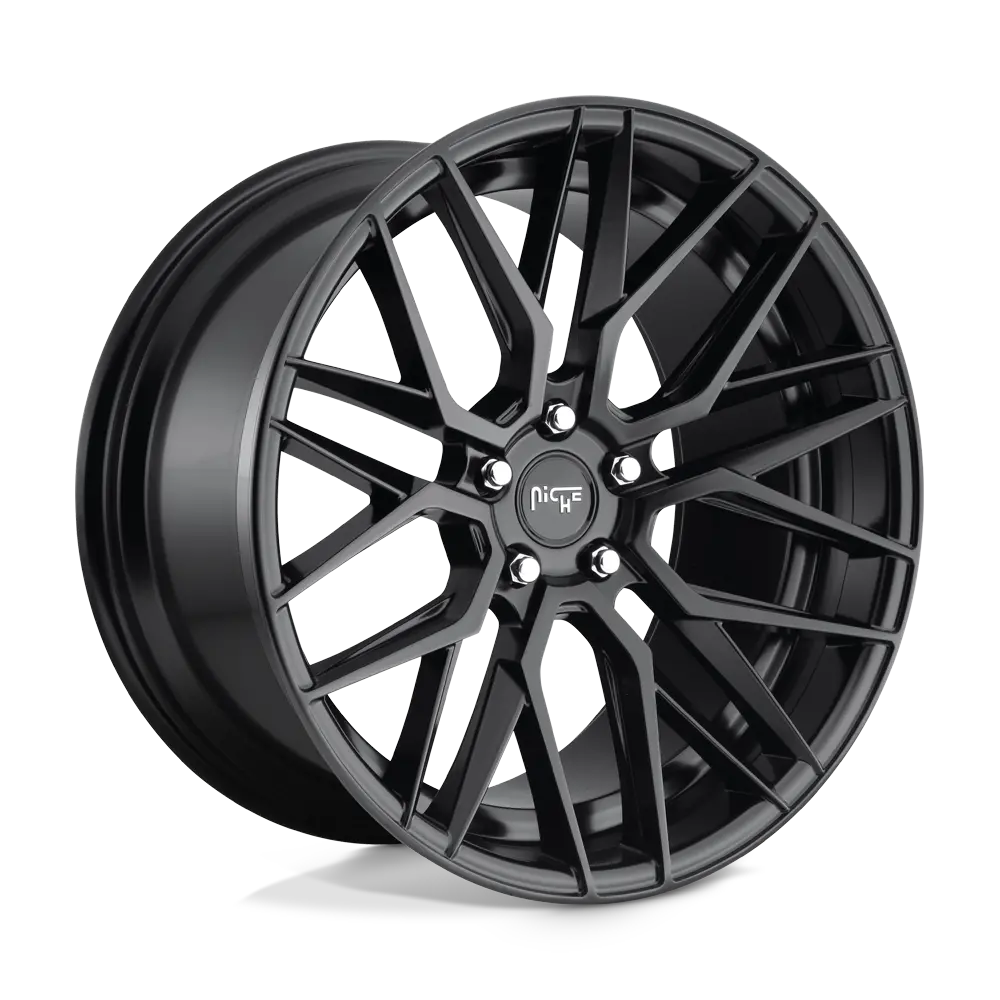 18X8 Matte Black 40Mm Niche 1Pc Wheel 1