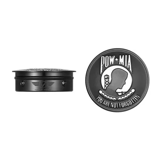 Figurati Designs Harley-Davidson Stainless-Steel / Black Custom Swing Arm Covers Pow You Are Not Forgotten 1