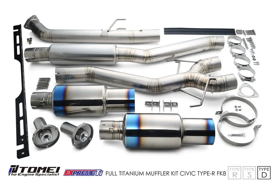 Tomei Full Titanium Expreme Ti Exhaust (Type D / Dual Muffler) - Honda Civic Type R Fk8 17-21 1
