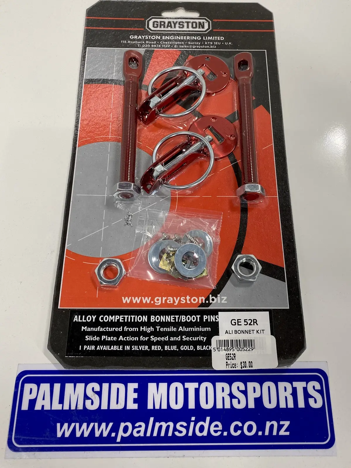 Grayston Bonnet Pins - Red 1
