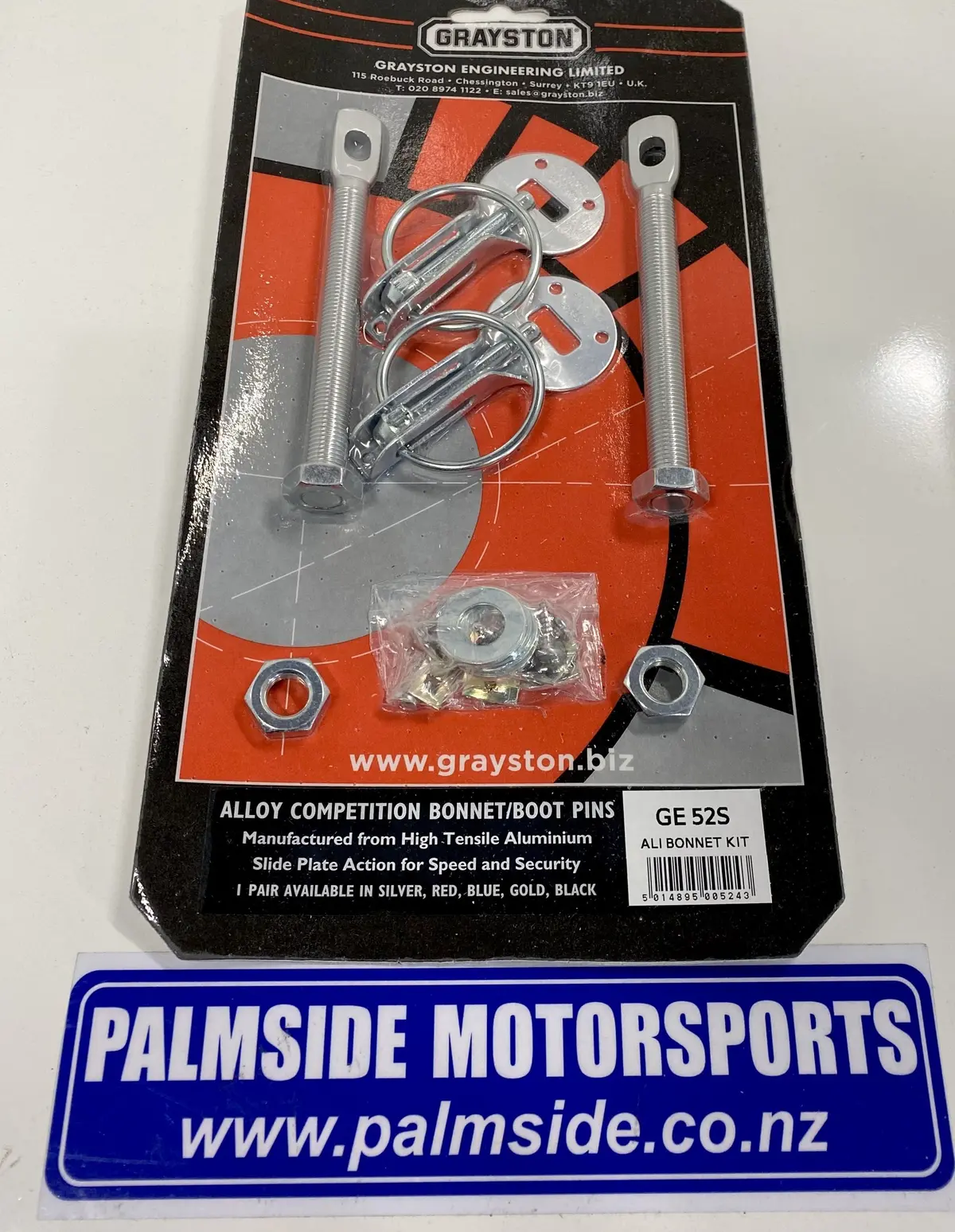 Grayston Bonnet Pins - Aluminium 1