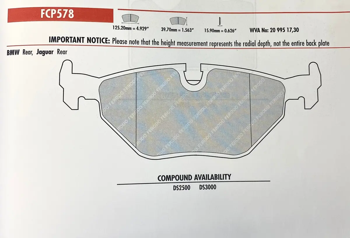 Ferodo Fcp578s Brake Pads 1