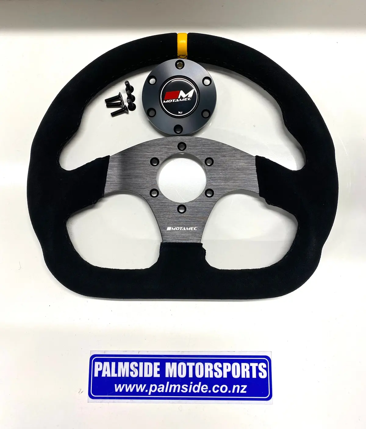 Motamec Formula Race Steering Wheel 320Mm D Shaped Suede 1