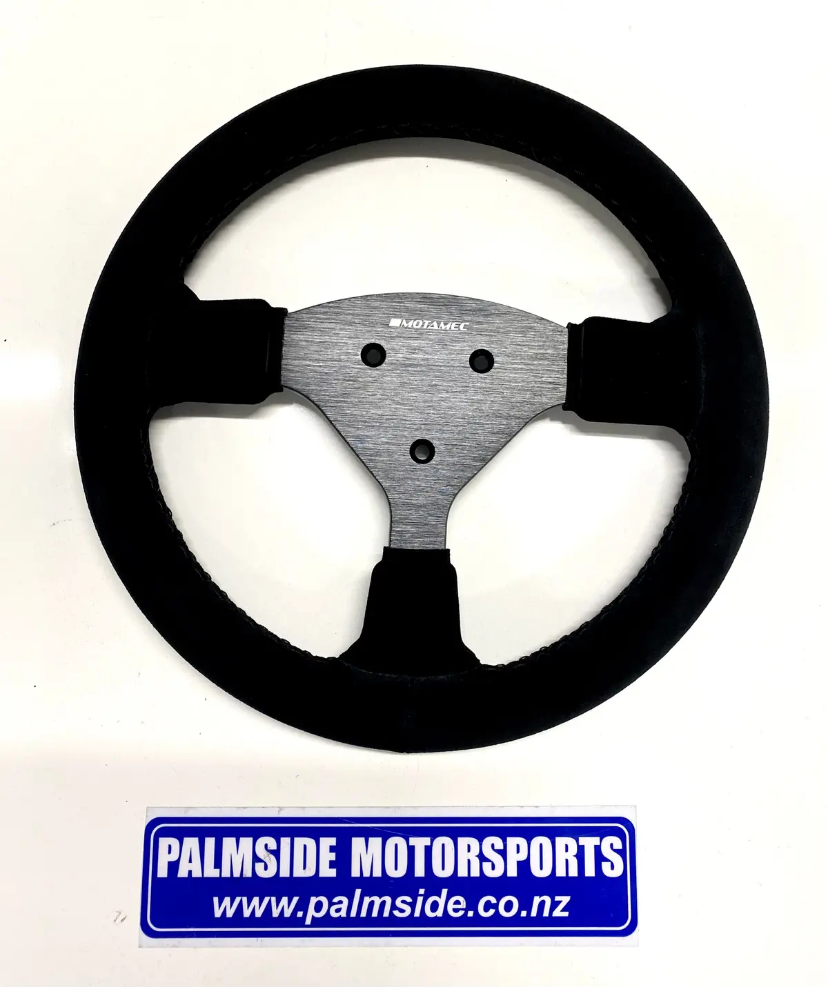 Motamec Formula Race Steering Wheel 270Mm Flat Black Suede 1