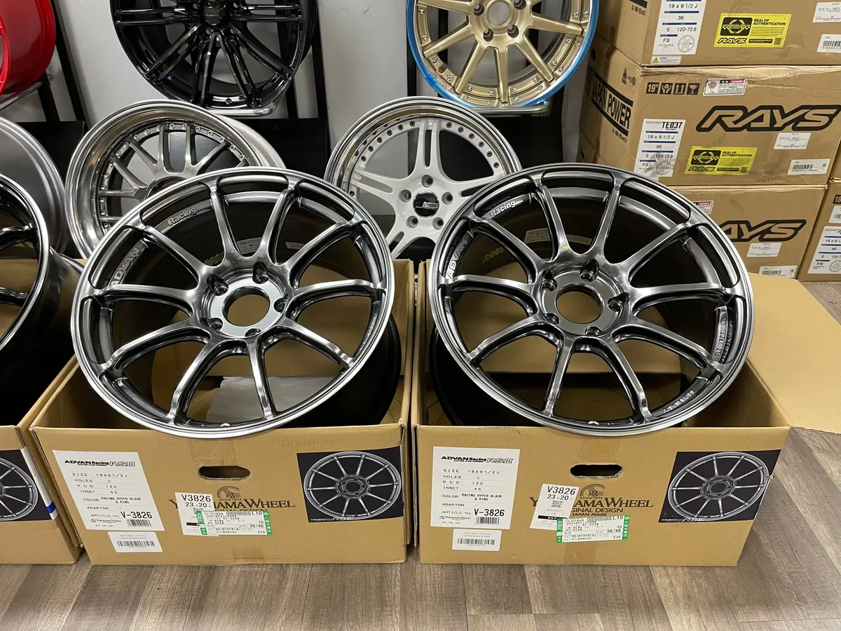 Advan Rsiii 18X9.5+45 5X120 Hyper Black & Ring 1