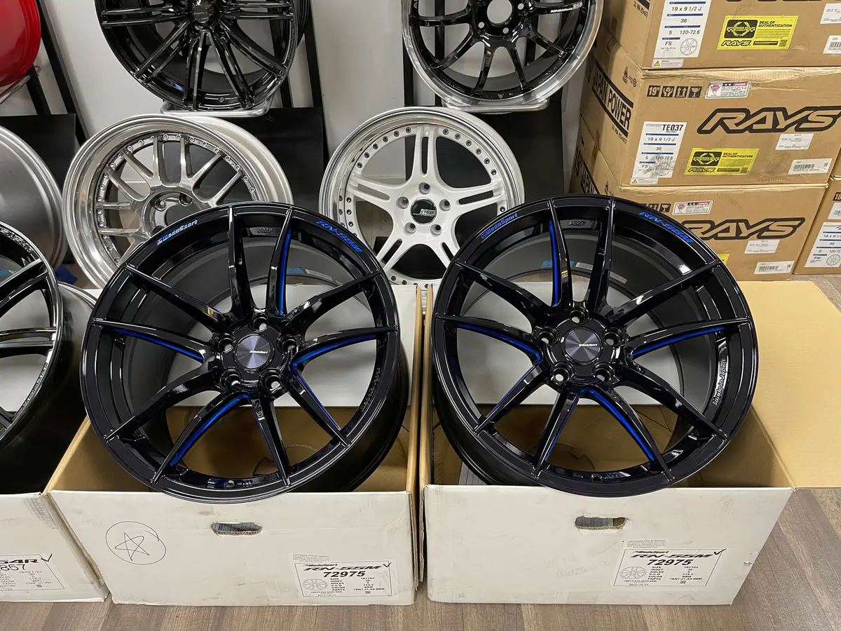 Weds Rn55m Black Blue Machine 18X10+36 5X114.3 1
