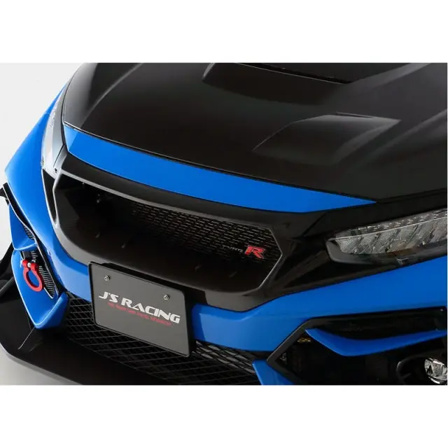 J's Racing Front Sports Grill (Carbon) - Honda Civic Type R Fk8 17-21 1