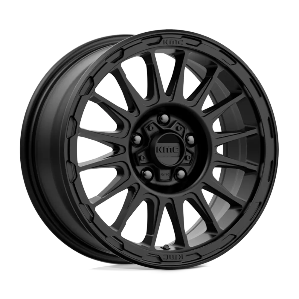16X7 Satin Black 30Mm Kmc Wheel 1
