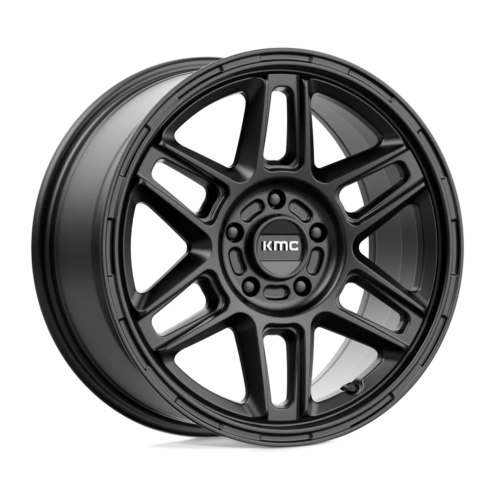 17X8 Satin Black 38Mm Kmc Wheel 1