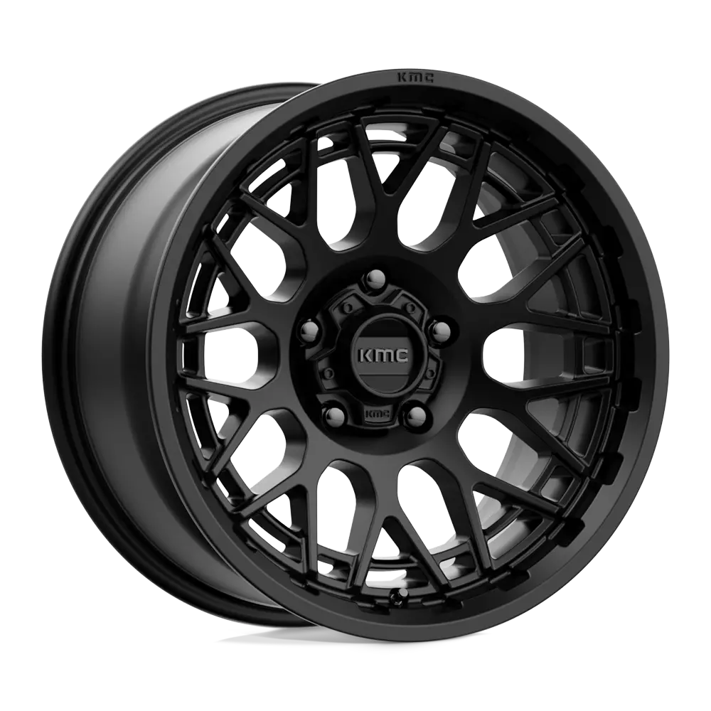 18X9 Satin Black 18Mm Kmc Wheel 1