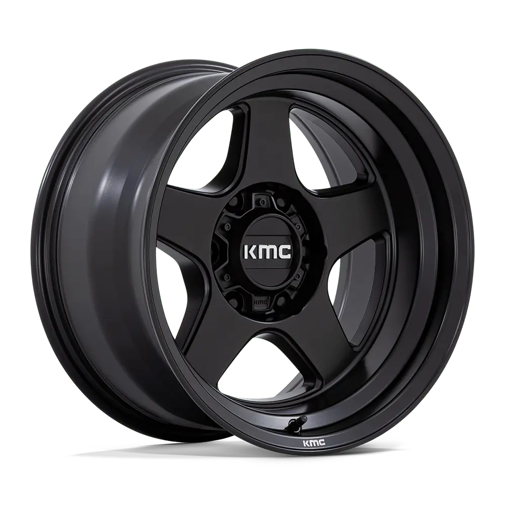 17X8.5 Matte Black 18Mm Kmc Wheel 1