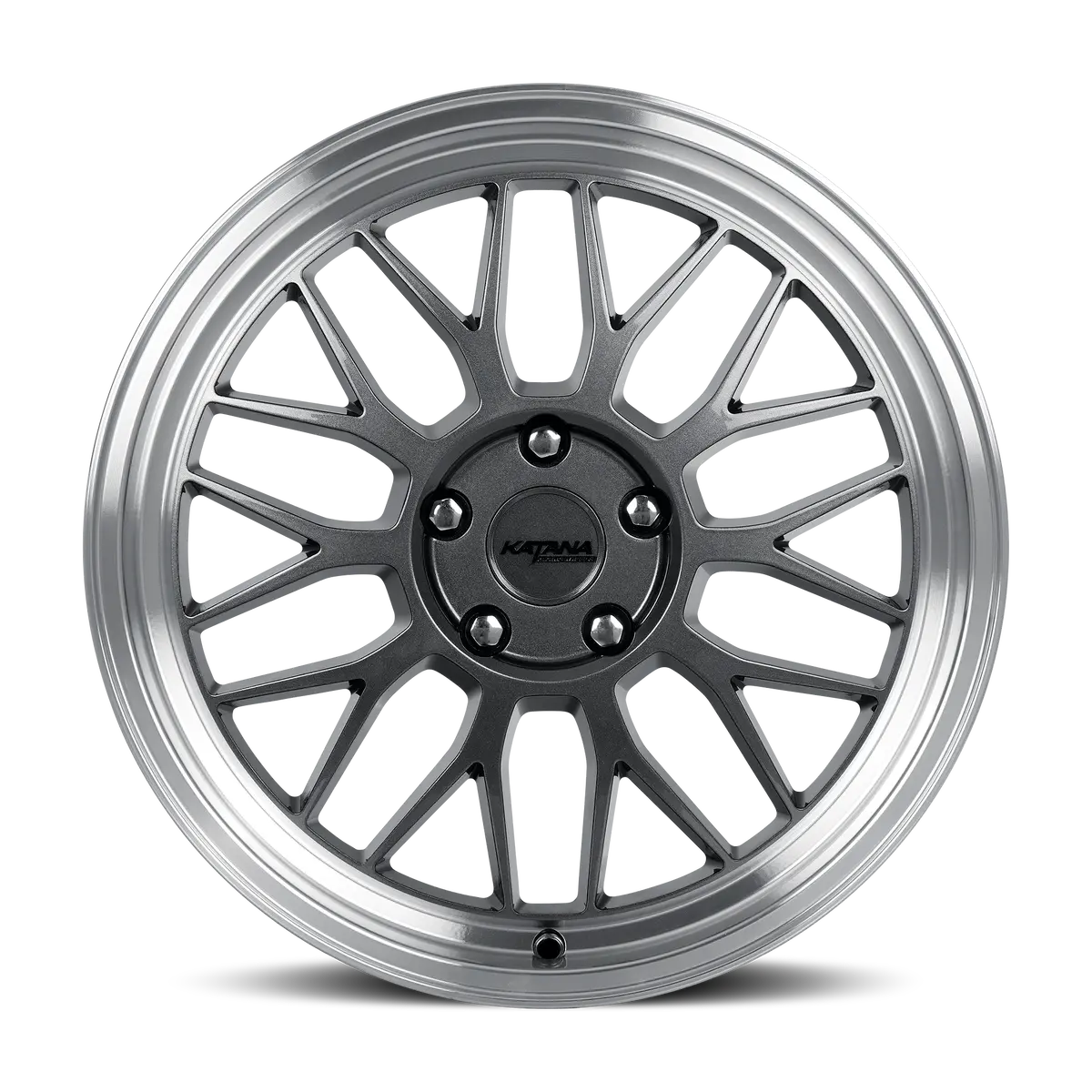 18X8 Katana Racing Kr06 Glossy Gunmetal Machined Lip Alloy Wheel | 5X100 | +40 Et | 73.1Mm Hub | Fits 2015–2021 Subaru Wrx 1