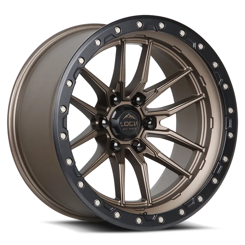 22X10 Lock Offroad Krawler Matte Bronze W/ Matte Black Ring | 6X139.7 | -18 Et | 106.2Mm Hub | Fits Toyota Tacoma (2016–2024), Toyota 4Runner (2019–2024) 1