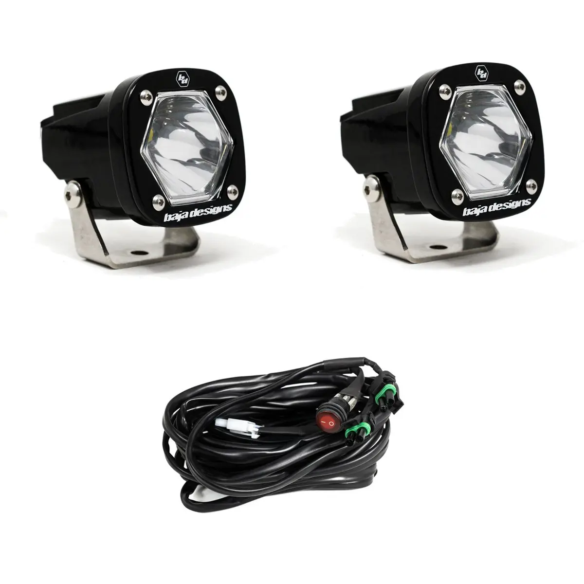 Baja Designs S1 Black Led Auxiliary Light Pod Pair - Universal 1