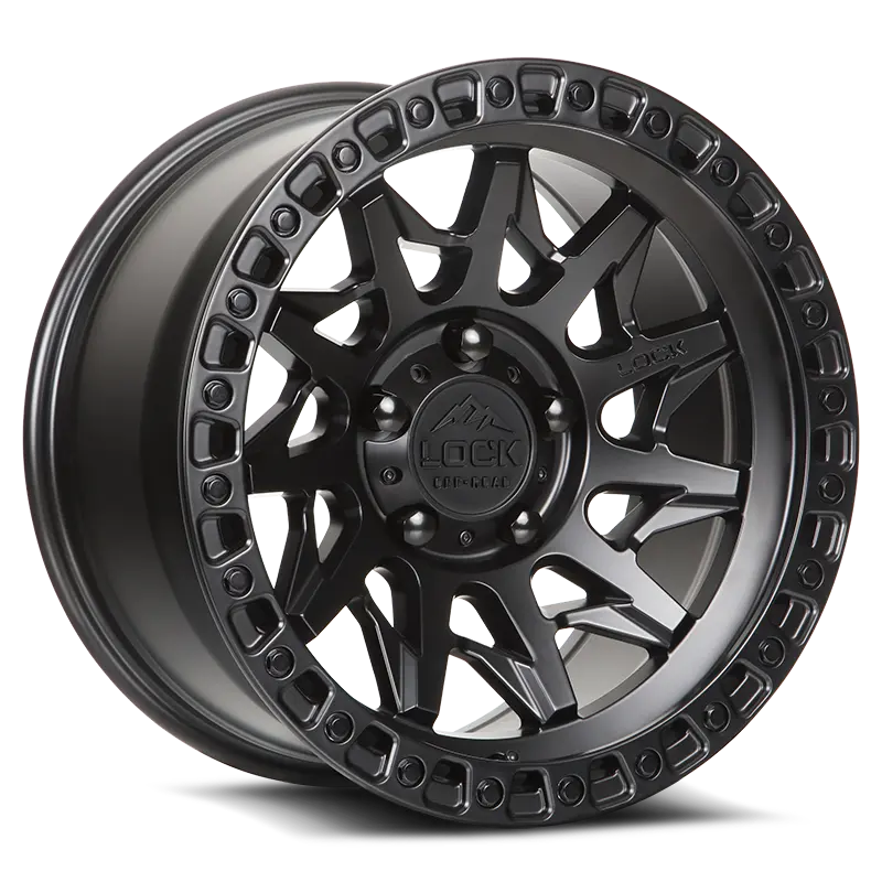 18X9 Lock Offroad Lunatic Matte Black W/ Matte Black Ring | 5X127 | -12 Et | 71.5Mm Hub | Jeep Wrangler Jl 2018–2024, Jeep Gladiator 2020–2024 1