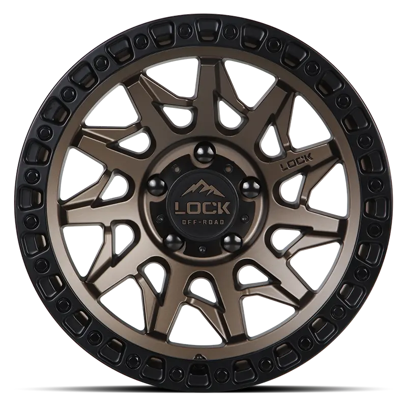 17X9 Lock Offroad Lunatic Matte Bronze W/ Matte Black Ring | 6X135 | +1 Et | 87.1Mm Hub | Ford F-150 2004–2024 1