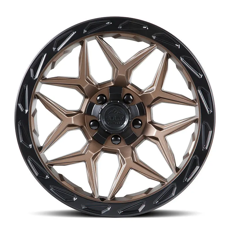 17X9 Lock Offroad Matrix Matte Bronze W/ Matte Black Ring | 6X135/6X139.7 | -12 Et | 106.2Mm Hub | Fits Ford F-150 (2015–2024), Toyota Tacoma (2016–2024) 1