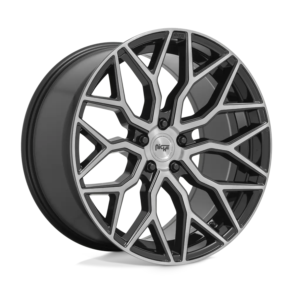 20X9 Gloss Black Brushed Face 35Mm Niche 1Pc Wheel 1