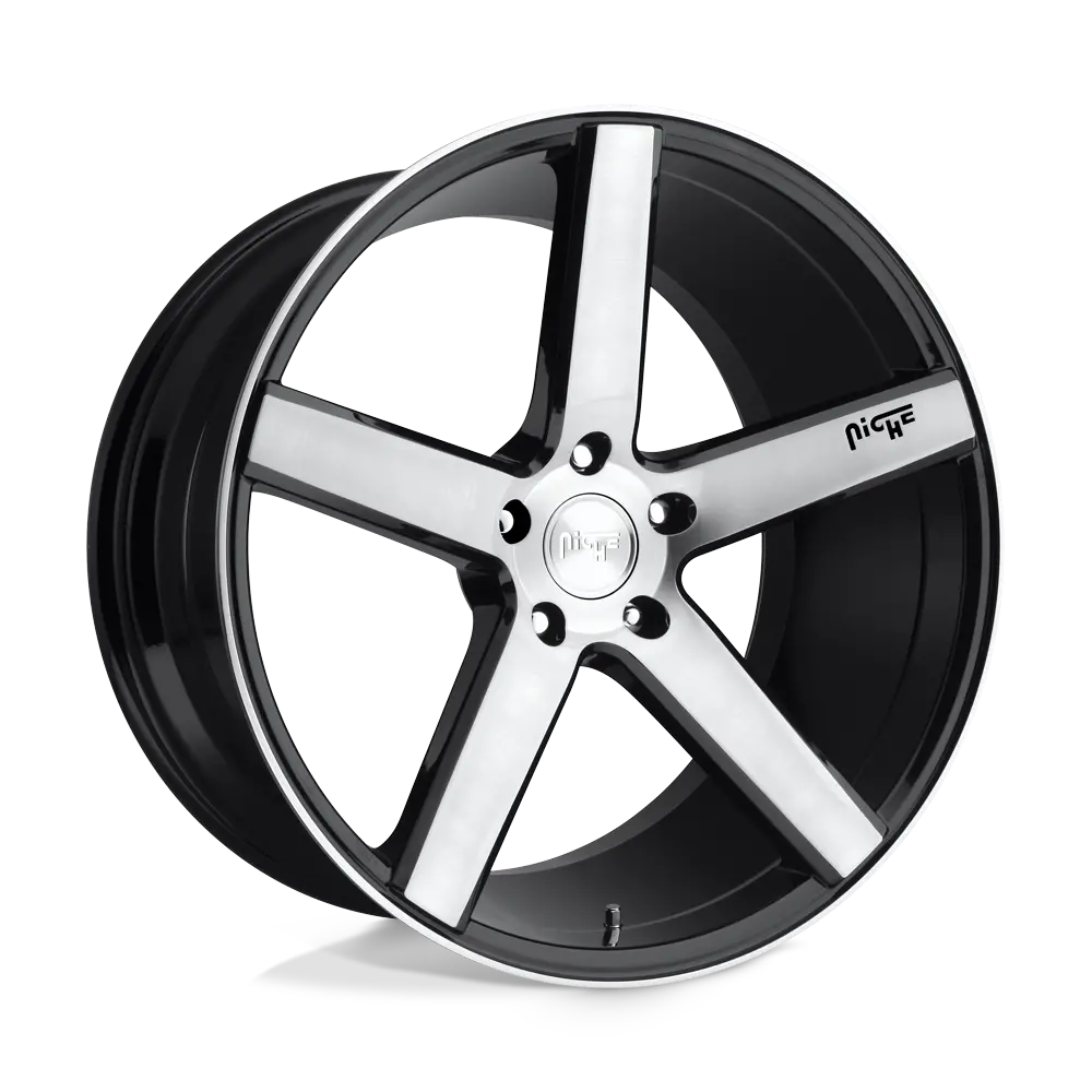 18X8 Gloss Black Brushed 40Mm Niche 1Pc Wheel 1
