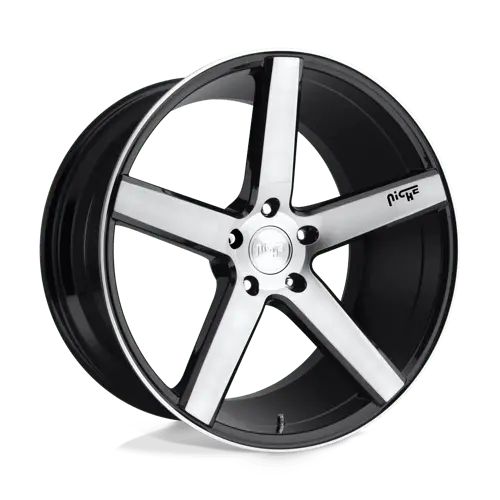 20X8.5 Gloss Black Brushed 35Mm Niche 1Pc Wheel 2