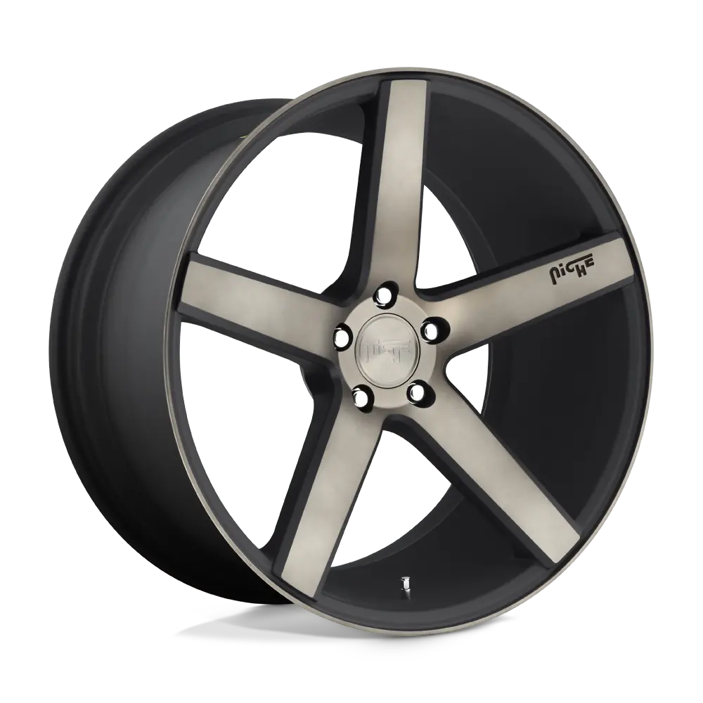20X8.5 Matte Black Machined With Double Dark Tint 35Mm Niche 1Pc Wheel 1